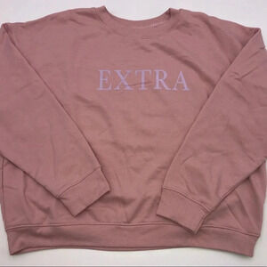 Cropped‎ Style Sweatshirt Long Sleeve EXTRA on front XL NEW!